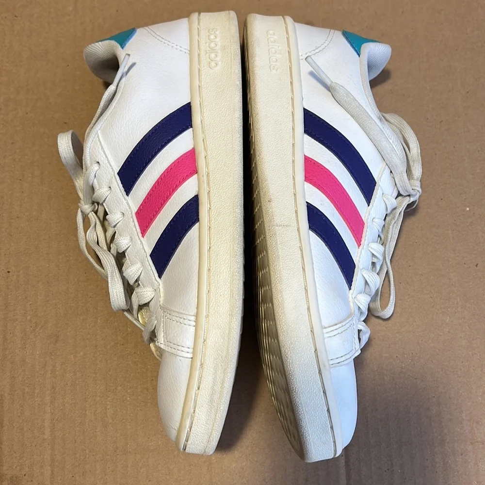 Adidas Women’s White Grand Court 'Energy Ink' Grant Court Sneakers size US 8.5 - Picture 8 of 15